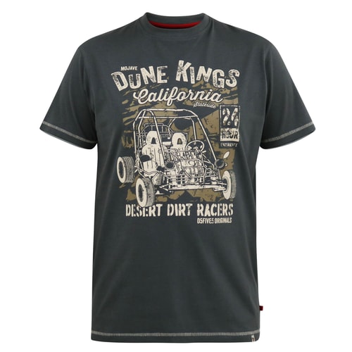 D555 Bennett Dune Kings Buggy Printed Crew Neck T-Shirt Khaki
